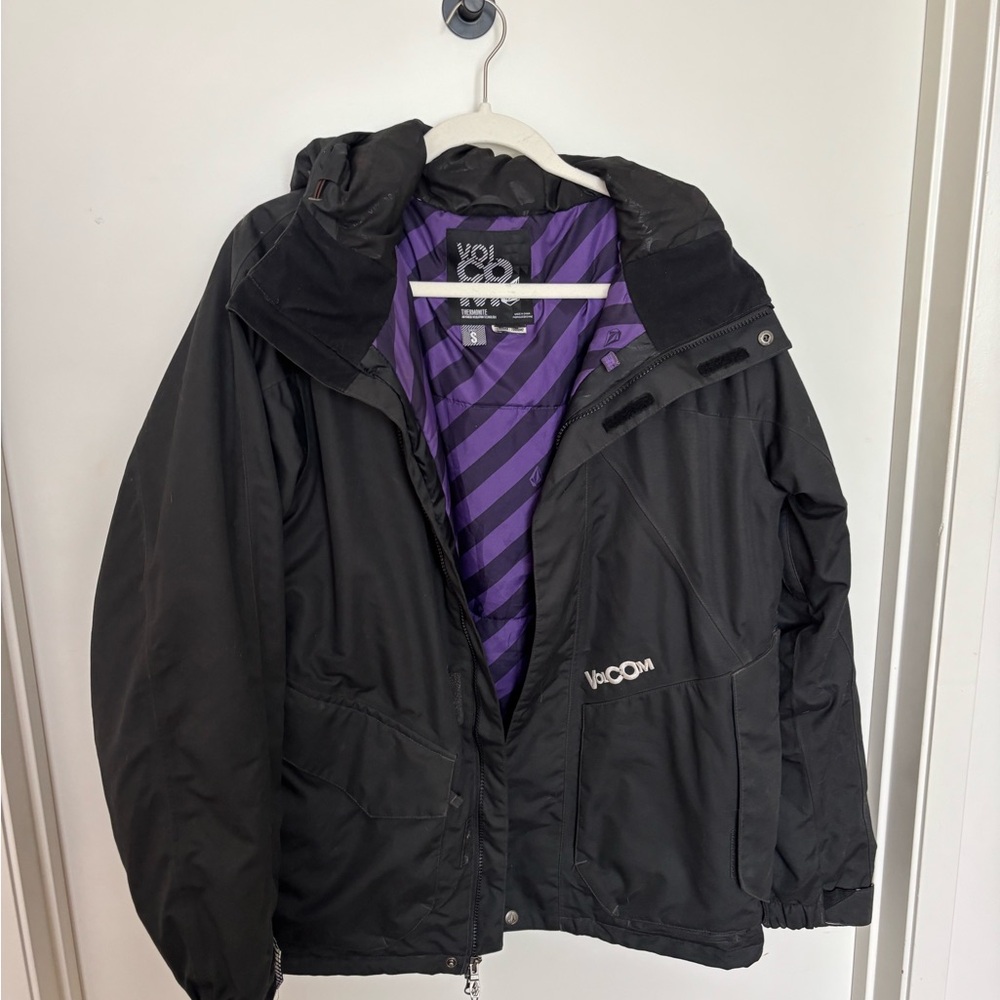 Volcom Purple and Black Striped Jacket
